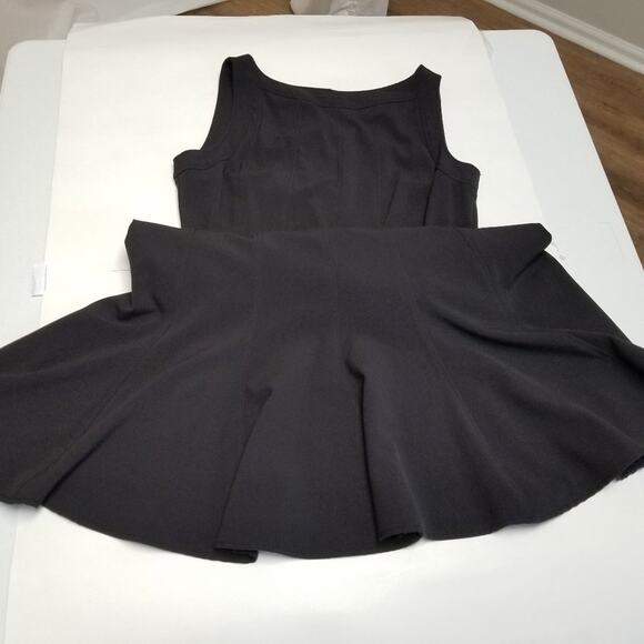 Sandra Darren Black Dress Skater Flowy Skirt Type Nice Detail Excellent! S 10 - Picture 4 of 8